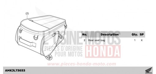 KIT,RR SEAT BAG CB1000RAP de 2023
